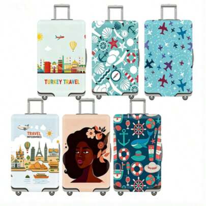 Túi bọc hành lý, cá nhân hóa & phong cách, túi bảo vệ vali, túi bọc hành lý co giãn, túi bọc hành lý du lịch, túi bọc hành lý có thể giặt, phù hợp với vali từ 18 đến 32 inch, nhiều màu sắc