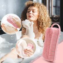 Solid Color Silicone Bath Brush, Suitable For Bathroom Skin Cleansing - Multicolor - View 3