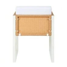 Poly Rattan Garden Table And Chairs Set, Garden Furniture, 6-Person Garden Dining Set With Armchairs, Removable And Washable Fabric Covers - White - View 10