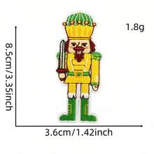 Bộ 1 miếng vá thêu hình nhân vật hoạt hình, phụ kiện quần áo trẻ em dịp Giáng sinh, nhãn dán nhiệt, giảm giá - Miếng vá vải hình nhân vật hoạt hình - Xem 4