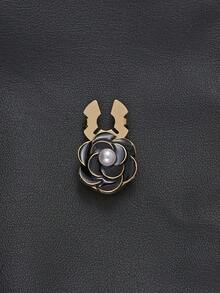 1/2/5 Stück 18mm Vintage Camellia Blumen Metall Strass Knöpfe, abnehmbare Knopfabdeckungen, Kristall Dekor Knöpfe mit Zange für Kleider, Anzüge, Hemden, Bleifarbe - Mehrfarbig - Übersicht 19