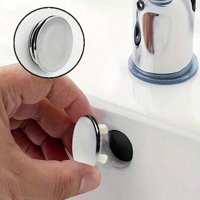 Nắp đậy lỗ thoát nước tràn bằng nhựa cho bồn rửa nhà tắm và nhà bếp, nắp thoát nước tròn, nắp đậy lỗ thoát nước bồn rửa, lưới lọc thoát nước bồn tắm, nắp thoát nước tràn bồn rửa, nắp đậy lỗ thoát nước tràn bồn rửa bằng lưới tròn màu bạc.