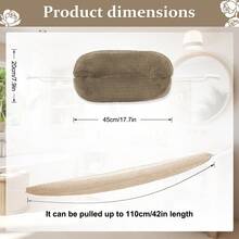 Bông tắm lưới châu Phi, Bông tắm tẩy tế bào chết làm sạch sâu chính hãng, Tẩy tế bào chết toàn thân lâu trôi, Phù hợp cho cả nam và nữ, Phụ kiện phòng tắm, Loại bỏ tế bào chết và tẩy da chết, Thiết kế phẳng cho lưng, chân và da đầu - Phụ kiện phòng tắm - Nâu nhạt - Xem 2