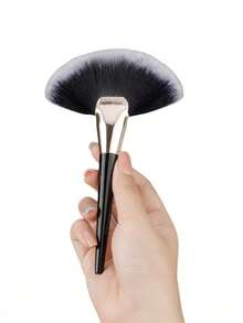 1支大号扇形高光刷，残粉刷，提亮肤色刷，柔软刷毛，火焰形化妆工具 - 彩色 - 查看 2