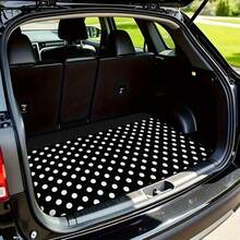 1pc Black And White Polka Dot Pattern Car Trunk Mat, Suitable For Sedans, Trucks, And SUVs, Durable And Machine Washable, Easy To Clean, High-End Car Accessory, Suitable For Most Vehicles, Personalized Car Trunk Mat, Car Trunk Cargo Liner, Trunk Liner - Nhiều màu - Xem 3