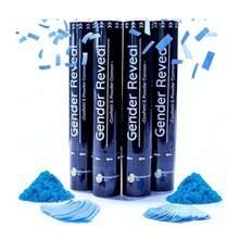 Gender Reveal Confettnon 4 Blue Powder Smoke Wit 00%  Food-E Corn Starc -  And Mpressed Air Party Popper - Ig Explosion  Poto Effect - Blue - 查看 1