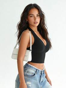 Runway Rest 1件装女士瑜伽运动挂脖式可拆卸衬垫运动文胸 - 查看 4