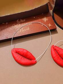 One Large Red Fun Lip-Shaped Prop Mask. Durable Oversized Red Lip Costume Accessory. Suitable For Weddings, Parties, Themed Events, Photo Booths. Birthday And Festival Fun Gift. - Multicolor - View 12