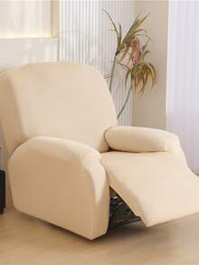 4/6/8pcs Solid Color Lounge Chair Covers For All Seasons, Suitable For Office, Living Room, Home Decoration, And Washable Sofa Covers - Beige - View 4