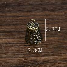 1pc Handcrafted Bronze Bell | Handheld Rattle With Striker Handle, Exquisite Craftsmanship, Soothing Healing Sound, Suitable For Church, Wedding, School And Festival Occasions - Multicolor - View 12