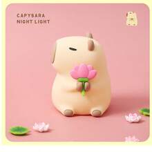 Đèn ngủ LED hình chuột lang nước Kawaii, Đèn ngủ hình động vật dễ thương, Đèn ngủ silicon cho bà mẹ cho con bú, Đèn cảm ứng có thể điều chỉnh độ sáng, Cổng Type-C, Đèn ngủ LED mềm dẻo, Quà tặng ngộ nghĩnh, Đèn ngủ, Đèn ngủ silicon cảm ứng có thể điều chỉnh độ sáng, Có hẹn giờ, Đèn ngủ sạc USB - Nhiều màu - Xem 9