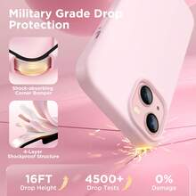 Magnetic For IPhone Case , Compatible With MagSafe, [Soft Anti-Scratch Microfiber Lining], Slim Liquid Silicone Shockproof Protective Phone Case - Hồng - Xem 5
