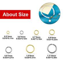 Vòng nối kín bằng thép không gỉ 3-10mm, phụ kiện tự làm trang sức, vòng nối hở. - Vòng thép không gỉ khép kín - Xem 5