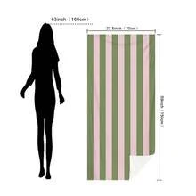 1pc Classic Striped Ultra-Soft Microfiber Beach Towel - Super Absorbent, Quick Dry, Large Bath Towel For Summer Beach, Pool And Home Use, Rectangular Beach Blanket - Style 12 - View 11