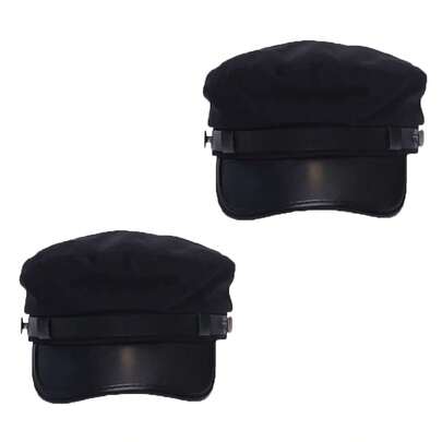 2 chiếc mũ beret cổ điển, mũ lưỡi trai kiểu retro unisex.