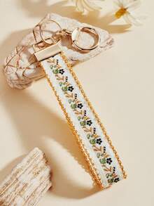 1 móc khóa hợp kim kẽm, móc khóa ruy băng thêu hai lớp, móc khóa, phụ kiện túi xách, phụ kiện ví, quà tặng cho nữ, móc khóa ruy băng dệt, phụ kiện móc khóa, móc khóa đeo tay, móc khóa ruy băng in, móc khóa xe hơi nữ, móc khóa phụ kiện túi xách nữ, móc khóa đa năng, móc khóa thời trang nữ (Có thể có sự khác biệt nhỏ về màu sắc do góc chụp và ánh sáng khác nhau, vui lòng tham khảo sản phẩm thực tế.) - màu nâu - Xem 6