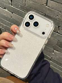 Luxury Shiny Transparent Soft Phone Case Compatible With IPhone 17 Pro Max, 17, 16, 15, 14, 13 Pro Max, 15, 16 Plus, 17 Air - Transparent Blue - View 1