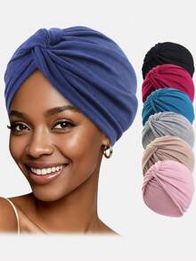 1/2 chiếc mũ thời trang nữ nhiều màu sắc kiểu Bohemian họa tiết hoa xoáy, khăn trùm đầu, thích hợp cho mùa hè và đi biển. - Nhiều màu - Xem 17