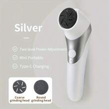 Portable USB Rechargeable Dual-Head Electric Foot Scrubber - Suitable For Thick Faux Leather Polishing And Dry Skin Care, Easy To Use And Replaceable Grinding Head, Perfect Gift Choice For 10 Holidays - Multicolor - View 4