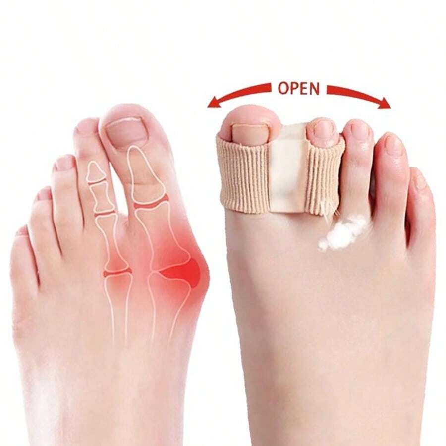 Bunion Reliever – Comfortable & Durable Bunion Support For Walking, Running, Hiking Shoes, Pain Relief For Daily Use,2 Pack Toe Separator - Màu da chữ A - Xem 1