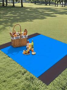 1pc Durable Polyester Beach Blanket - Lightweight Picnic Mat, Suitable For Camping, Travel, Beach, Hiking And Picnics - A - View 4