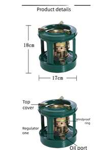 1PC Portable Kerosene Stove - 700ml Capacity With 8 Pure Cotton Wicks, Fuel: Kerosene, Ideal For Camping, Beach, Picnic, Outdoor Activities, Perfect As Camping Essentials, Picnic Essentials, Camping Must Haves, Camping Stuff, Camping Equipment, BBQ Stove - A - View 6