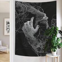 1pc Goth 1pc Polyester Printed Abstract Star & Eyes Wall Tapestry, For Living Room Bedroom Wall Decor, Camping Decoration, All Seasons - 1PC - View 3