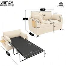 Futons - Beige + Corduroy + 2 zitplaatsen - Bekijken 6