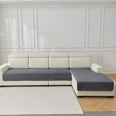 1 chiếc vỏ đệm sofa nhung màu trơn, kiểu dáng tối giản hiện đại, bảo vệ ghế sofa bốn mùa, chống trượt, chống bụi, có thể giặt máy, bền, phù hợp với sofa 1-4 chỗ ngồi, sofa hình chữ L.