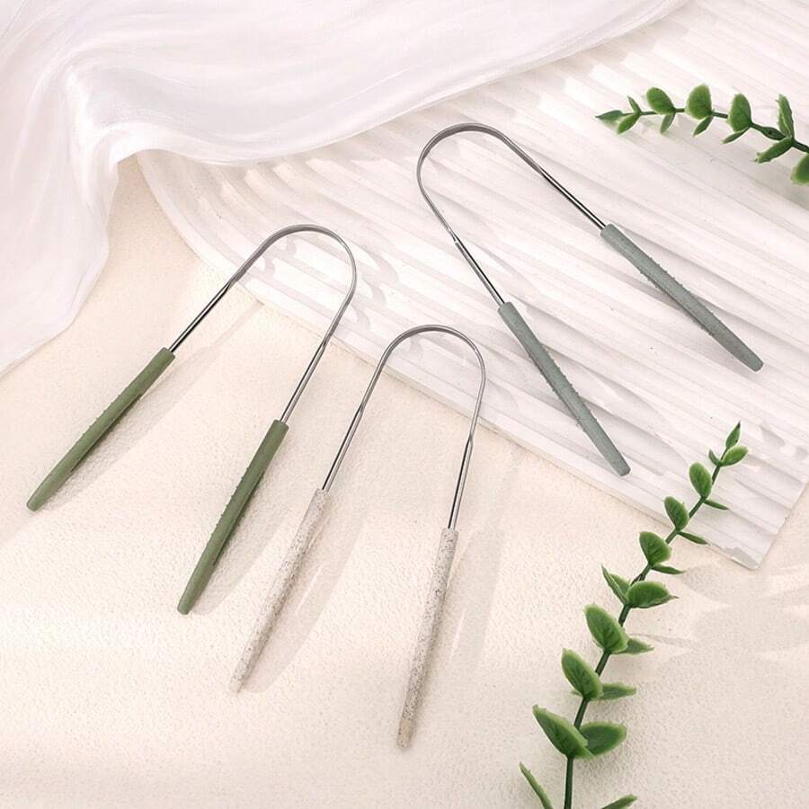 Dụng cụ cạo lưỡi bằng thép không gỉ, dụng cụ làm sạch lưỡi, dụng cụ loại bỏ mảng bám trên lưỡi giúp khử mùi hôi miệng, dụng cụ vệ sinh răng miệng dành cho người lớn. - Nhiều màu - Xem 1