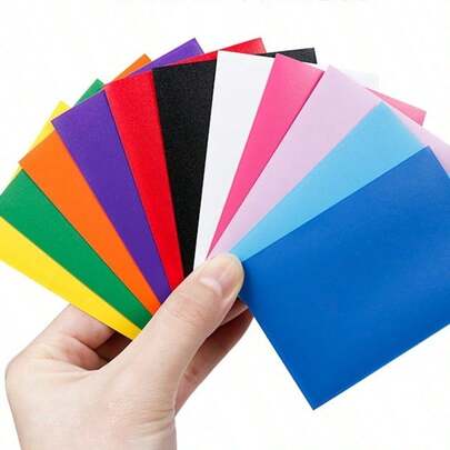 100pcs Colorful Matte Card Sleeves, Fine Sandpaper Board Game Card Protectors, Durable And Aesthetic, Suitable For Trading Cards, Sports Cards, Baseball Cards, TCG Card Sleeves
