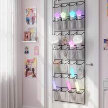 1 Túi lưới đựng lightstick K-Pop có móc, chứa được tối đa 24 lightstick K-Pop, phù hợp với hầu hết các loại lightstick K-Pop, vật dụng thiết yếu cho fan K-Pop, thích hợp cho các bữa tiệc, trò chơi và sự kiện, tương thích với lightstick chính thức của Twice/TXT/EXO/Aespa/Army Bomb và các nhóm khác. Lightstick không bao gồm trong túi. - 24 túi đựng đồ - Xem 7