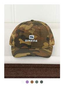 1pc Vintage American Short Brim Camo Baseball Cap, Unisex Breathable Quick-Dry Casual Adjustable Snapback Hat,Summer,Beach,Holiday,Festival,Travel - SIKE Short Eaves Camouflage - View 14