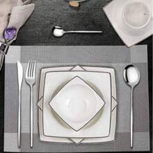 Juego de Cubiertos de Acero Inoxidable 40 Piezas Cuchara Cuchillo Ideal para Reuniones Familiares y Uso Diario Aptos para Lavavajillas - Plateado - Ver 7