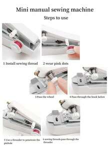 Portable Mini Sewing Machine - Handheld, Manual, Easy Sewing. Compact And Portable Home Tailoring Tool; The Ultimate Handheld Small Tool For Quick And Simple Clothing Repair. Wireless And Easy To Use, Suitable For Adult Beginners And Quick Home Mending - A - View 5