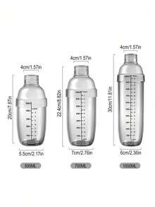1pc 1000ml Manual Shake Cup With Scale, Handheld Drink Blender, Iced Tea Shaker, Cocktail Shaker, Marked Sports Water Bottle, Outdoor Water Cup, Handmade Thick Milk Tea Shaker Set, Milk Tea Shop Exclusive Blender, Protein Powder Blender Cup, Homemade Lemon Tea Set, Water Cup, Bartender Mixing Tool, 500ml/700ml/1000ml, 3 Sizes Available, Home Decor, Kitchen Supplies, Kitchen Accessories, Household Essential, Gift For Her, Gift For Him, Mother's Day Gift - View 7