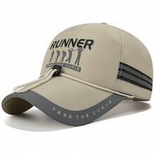 Unisex Summer Sun Hat With Reflective Strips, Long Brim Breathable Baseball Cap With Drawstring, Wide Brim Hat For Outdoor Fishing, Hiking, Night Activities - Khaki - View 10