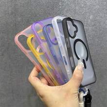 新款兼容苹果16Pro Max手机壳，多巴胺磨砂质感，兼容 17 Air 16手机壳，磁吸式高端手感，15Pro Niche 14网红款13超强防摔，12情侣款男女通用，16Plus保护套 - 橘色 - 查看 3