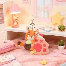 Miniso Zootopia Flocked Doll Charm - Official Zootopia IP, Nick & Judy & Clawhauser & Flash Styles, Delicate Flocked Texture, Beaded & Pom-Pom Decoration, Bag Charm / Key Chain / Portable Accessory (1 PC) - Multicolor - View 12