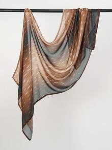 1件装女士时尚休闲梅花鹿印花围巾头巾，轻盈透气，适合日常佩戴 - 彩色 - 查看 9