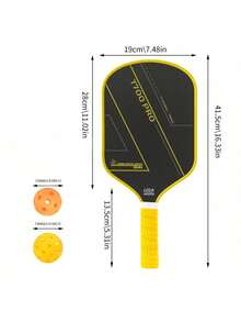 1pc Toray T700 Carbon Fiber 16MM Pickleball Paddle, Textured Matte Rough Surface, Adult Professional Competition Pickleball Racket, Sports - Nhiều màu - Xem 3