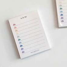 1 Set, Asymmetric Beige Cloud Mirror + 1 Notebook With 50 Pages - Beige Mirror + Cloud-shaped Notepad - View 3