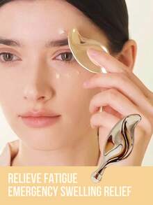 Lancôme 蘭蔻清新眼部按摩棒,緩解浮腫疲勞,抗皺放鬆按摩工具,滋潤美膚禮品,適合眼部、臉部和身體使用 - 香檳色 - 查看 3