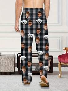 Customizable Women'S Long Pants, Featuring Fun Designs With Face Photos, Comfortable And Amusing Loungewear For Men, Making Them The Perfect Gift For Various Holidays Like Christmas, Anniversaries, And Birthdays - Multicolor - View 3