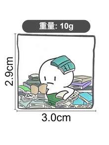 1 chiếc ghim cài áo hình nhân vật hoạt hình dễ thương dành cho người yêu sách, huy hiệu kim loại thời trang cài ve áo, ghim cài áo, ba lô, quần áo, trang sức, túi xách, quà tặng tốt nghiệp không thể thiếu. - Nhiều màu - Xem 5