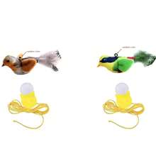 1/2/3 Pcs Simulated Bird Cat Dolls - Realistic Chirping Birds, Self-Amusement To Relieve Boredom, Bird Doll For Cats, Kitten, Flying Flapping Hanging Squeaky Simulation Bird Plush Doll, With Artificial Feathers, Feather Color And Length May Vary - Multicolor - View 13