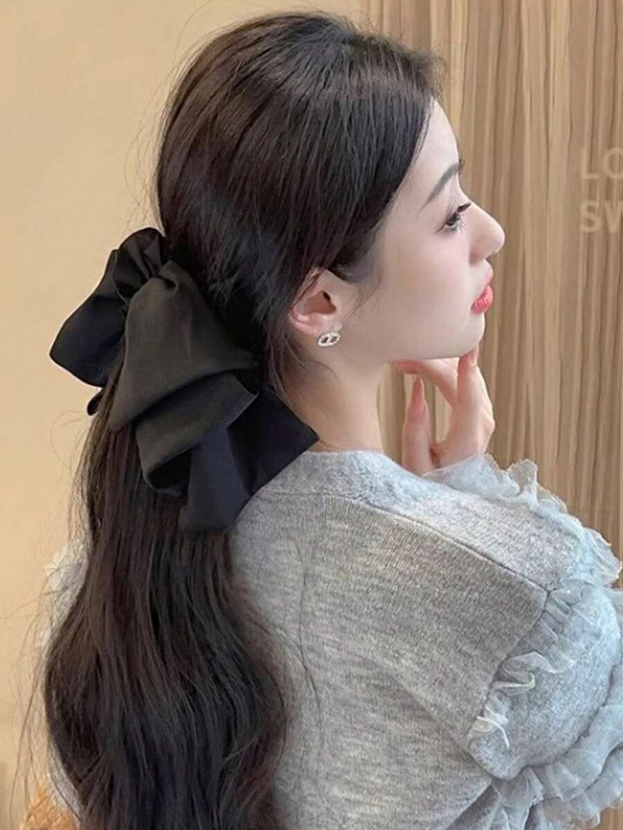 Kẹp tóc nơ lớn có thể tháo rời, kẹp tóc dài xoăn gợn sóng cho tóc giả. - Nhiều màu - Xem 1