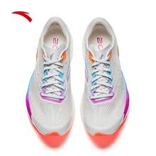 Anta C202 6th Generation New Colorway | Professional Carbon Plate Marathon Running Shoes, Men's Competitive Running Shoes, Sports Shoes - Sandy Gray/Fluorescent Rose Purple/Airy Blue-2 - View 3