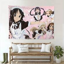 2D Flat - 2D Flat - 1pc Of Ultra-Large,1pcK-ON!AnimeTapestryWallHangingPoster-JapaneseGirlBandThemedDecorSuitableforBedroom,LivingRoom,Balcony-SoftBeigeFabricSuitableforIndoor/OutdoorUse,LightweightGiftforK-ON!FanswithMaidOutfitCharacters - 1PC - 查看 5