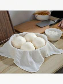 3/6/10 Pack Cheesecloth, 20x20 Inch Hemmed Cheesecloth, Reusable, 100% Unbleached Pre-Cut Cheesecloth For Cooking, Cold Brew Coffee Filtering, Cheese Making, Etc. - Beige - View 3